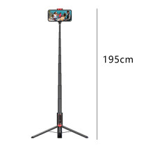 Adjustable Tripod for Smartphones, Bluetooth Remote Selfie Stick with Extendable Telescopic Poles for Universal Compatibility, Stable Base for Travel