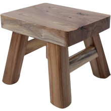 Rustic Solid Wooden Step Stool, Easy to Carry For Wide Use In Interior Spaces With Support Weight Provided By Durable Elm Wood Frame