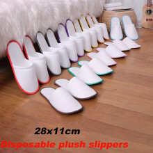 10Pair Lot Hotel-Hausschuhe Männer Damen in beliebiger Farbe Samt-Reise, Einweg-Baumwoll-Haus-Hospitality-Schuhe Günstige SPA-Gäste-Slides