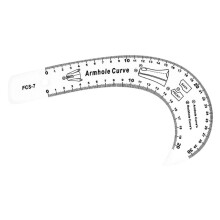French multifunctional curved ruler for tailoring, clothing, patterns, sewing, transparent acrylic, sewing ruler