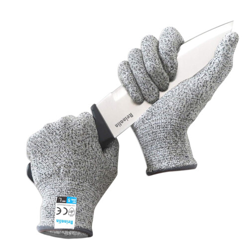 Anti Cutting Gloves, Upgrade Safety with Level 5 Protection for Handling Sharp Objects, Breathable Material for Comfortable Kitchen Work