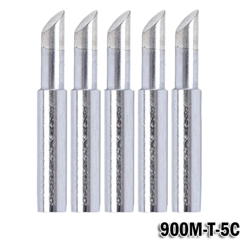 5PCS Ασημένιο Κολλητήρι Μύτη 900M-T-5C 4mm Εσωτερική Διάμετρος Συγκολλητικό 1