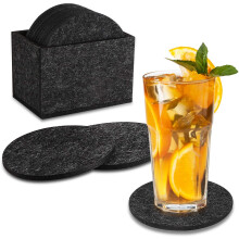 Vedenpitävä pinnoite, imukykyinen huopa-alusta, ensiluokkainen lahjapakkaus sisältää elegantteja lasinalusia kotiin, hotelleihin, baareihin, 10
