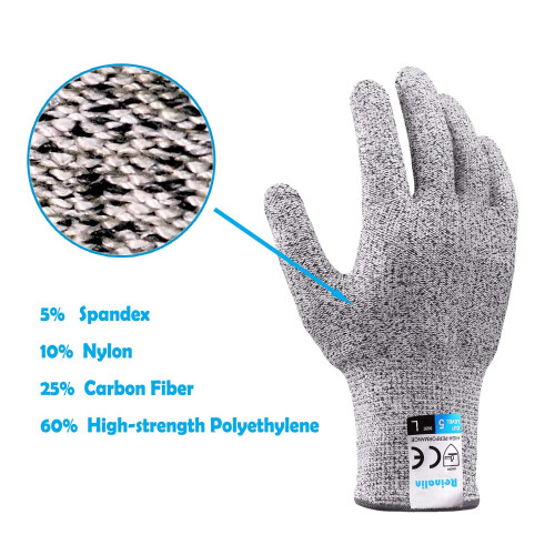 Anti Cutting Gloves, Upgrade Safety with Level 5 Protection for Handling Sharp Objects, Breathable Material for Comfortable Kitchen Work 1