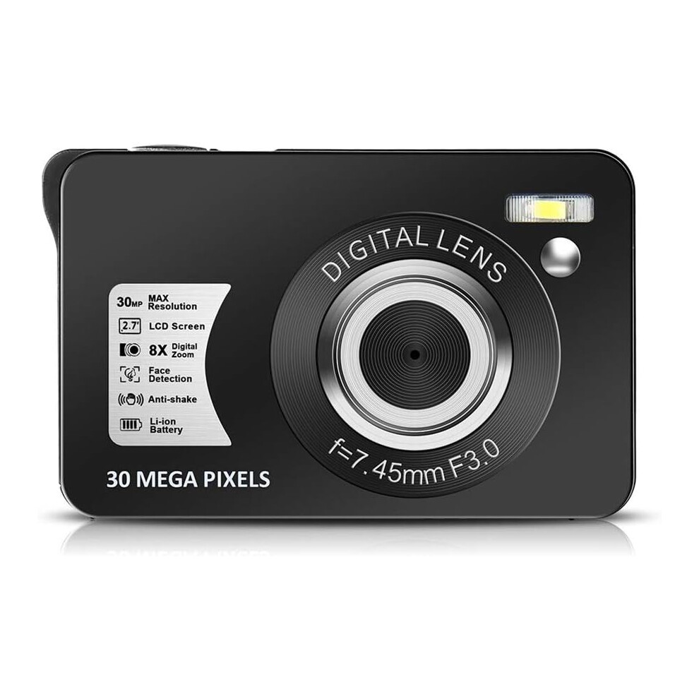 Digital Camera: 30Mp, Auto Focus, Smile Capture, Anti-Shake, Rechargeable Battery, Multi-Functions For Creative Photography 9128293890595