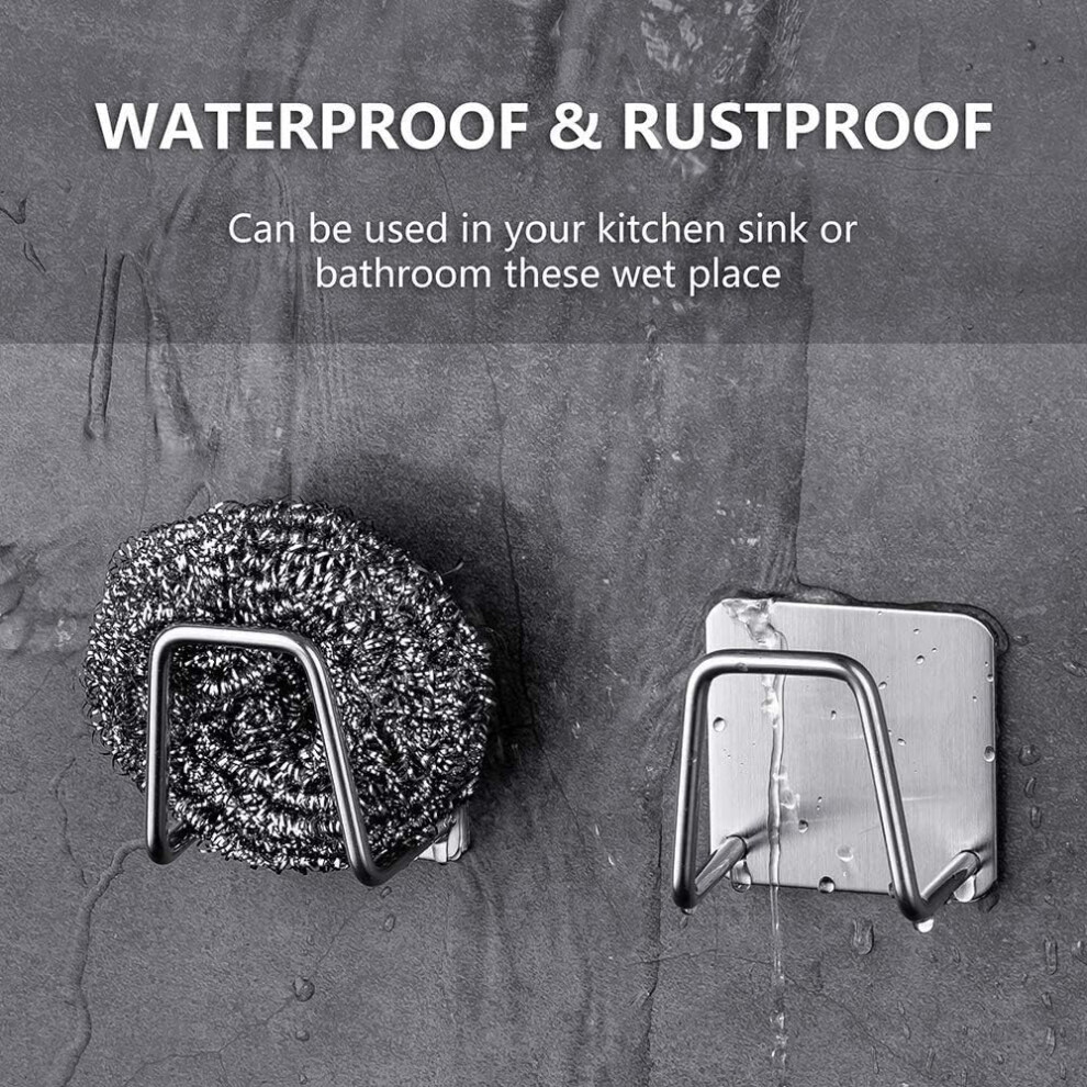 Kitchen Sink Organizer With Dish Cloth Hanger, Solid Construction Stainless Steel Rust Proof, Quick Drying 9128293537391