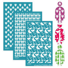 Screen Printing Set, 3 Pieces 9x15cm Heart Pattern Stencils for Polymer Clay Jewelry Making