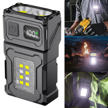 LED-tragbare Taschenlampe Ultrahell wiederaufladbare Hakenmontierte Stirnlampe Außen Multifunktionale Arbeitslampe Starke Taschenlampe