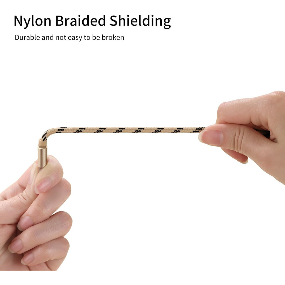 Innovative Charger Cord, Nylon Braided Durability Ensures Sturdy Connection For Iphone Devices, Charge And Sync Cable, Lightning-Equipped Apple 9128293533928