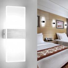 Stijlvol wandlampje, op twee manieren te installeren, hoogwaardig materiaal voor binnendecoratie, warm wit licht, slimme afstandsbediening