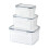 Ensemble de 3 conteneurs de rangement de cuisine étanches, 1