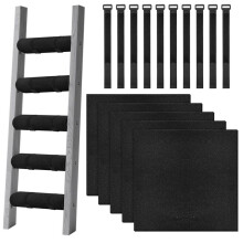 Poschodová posteľ pre podložky na rebríky (5 PCS) s 10 nastaviteľnými kruhovými popruhmi, bezpečné a pohodlné lezenie na posteli