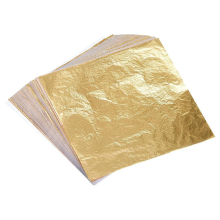 For kunst, håndverk, møbeldekorasjon – gullblader i 200 stk, imitasjon av gull, 5,5" x 5,5" størrelse