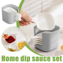 7-in-1 Dipsaucengericht Barbecue-Gewürzschalen-Set Haushalts-Knochenspuck-Teller Küchenzubehör Kleines Geschirr-Set