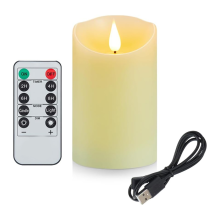 3" x 7" flammenlose Kerzen mit wiederaufladbarem Akku, LED-Elektronikkerzen für Hochzeit, Halloween, Weihnachten