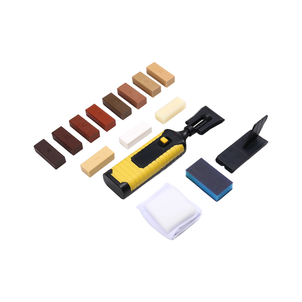 Y17a Wood Floor Furniture Scratch Repair Kit Laminate Repairing Kit With Melting Tool For Cracked Stone Crack Chip 6935161505504