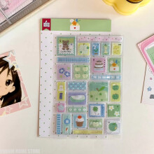 6pcs Salt Style Glitter Stickers 3D Foam Sticker for Scrapbooking Summer Breeze Stationery Decals Journal Phone Case Supplies