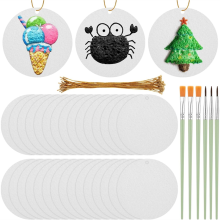 Für Kinder, für Bastelkunst, Dekoration, 3D-Kunst-Schwammpapier-Schaumstoff-Papier, Pinsel und hängende Draht-30-PCS-Set