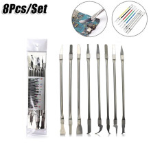 8PCS Digital Products Accessori di riparazione Chip C Rimuovi CPU Ferramenta in acciaio inossidabile Aperto Ultra Sottile Riparazione Telefono Smonta