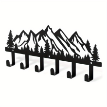 Mountain Range Metall-Wandhaken-Schlüsselhalter, Handtuchhalter, zeitgenössische, rostbeständige Kleiderbügel
