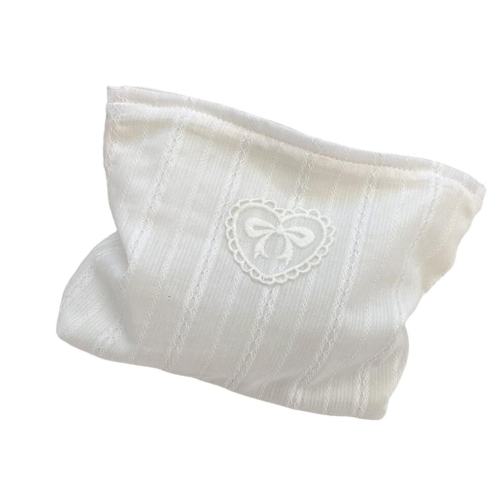 White Bows Makeup Bag Large Capacity Travel Zippers Cosmetic