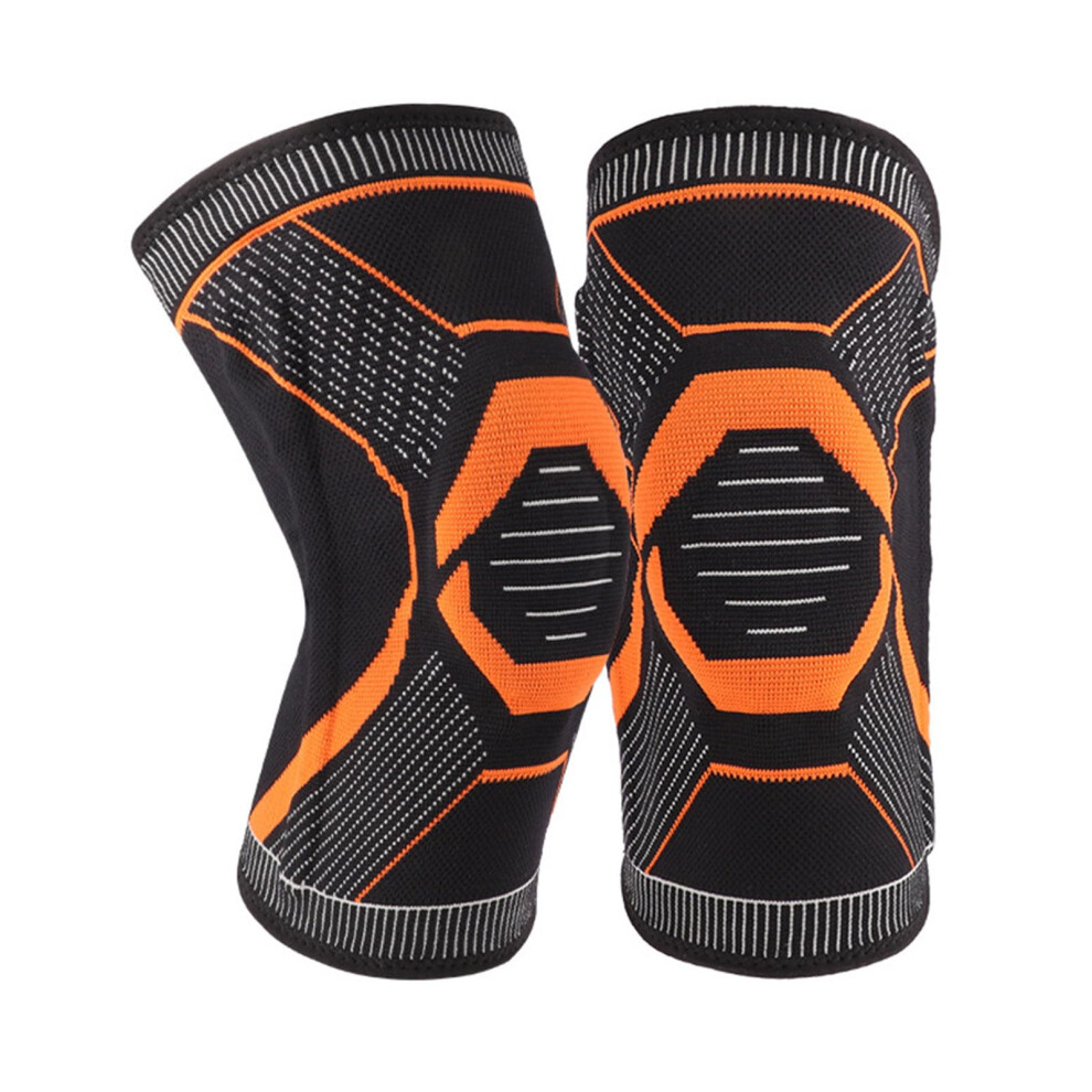 Breathable Knitted Knee Brace with Silicone Pad, NonSlip Compression Support for Sports