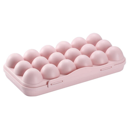 Egg Storage Container for Fridge, 12/18 Grid Transparent Egg Organizer, Durable Plastic, Space-Saving Design