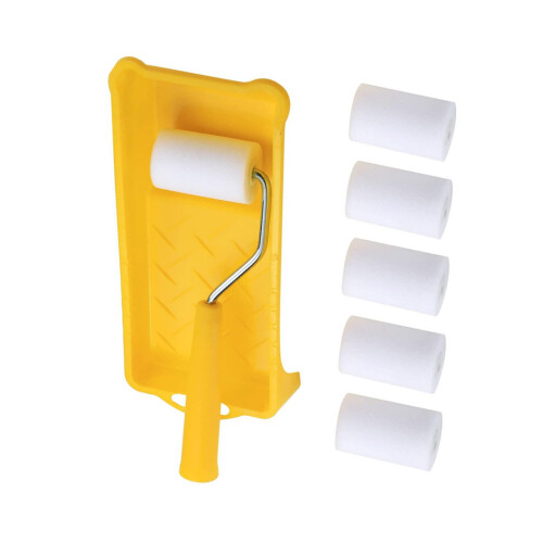 8 Stück Mini-Farbrollerpinsel, 5,1 cm, Schnellwechsel-Rollen,