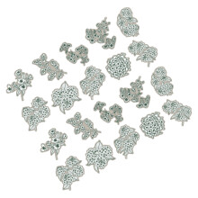 20 Pcs Floral Stickers Light Weight Paper Scrapbook Decorations