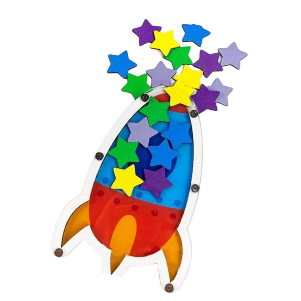 Reward jar with stars for kids, potty training, reward jar, rockets, reward jar for kids, reward systems, behavior, reward jar