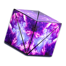 Shape Shifting Box Puzzle 3D Würfel für Kinder & Erwachsene, Lila Plastik