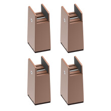 Ensemble de 4 rehausseurs de lit en-Contreplaqué marron type 1