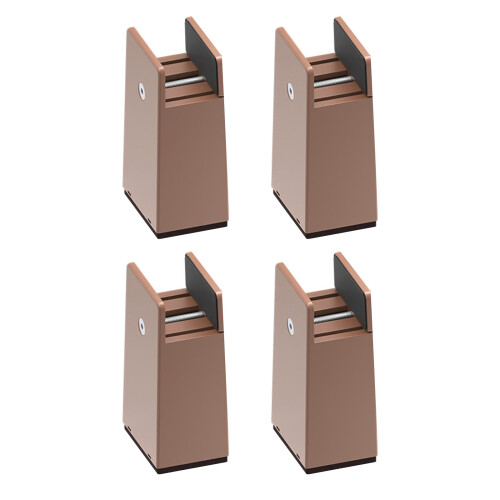 Ensemble de 4 rehausseurs de lit en-Contreplaqué marron type 1