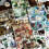 50 Stück Vintage-Material-Aufkleber, 5