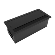 Modern Flip Cover Cord Concealer Socket-Frosted black