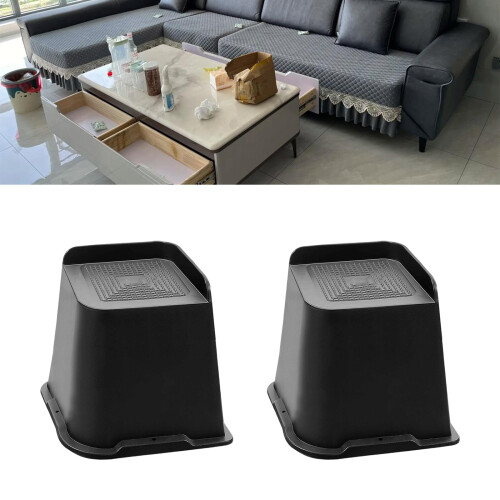 4/6Pcs Bed Risers Nonslip Desk Couch Bottom Elevator-5 inches 6 2