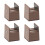 4 Pack Multipurpose Space Saving Designs-Widened Brown 10 to 1