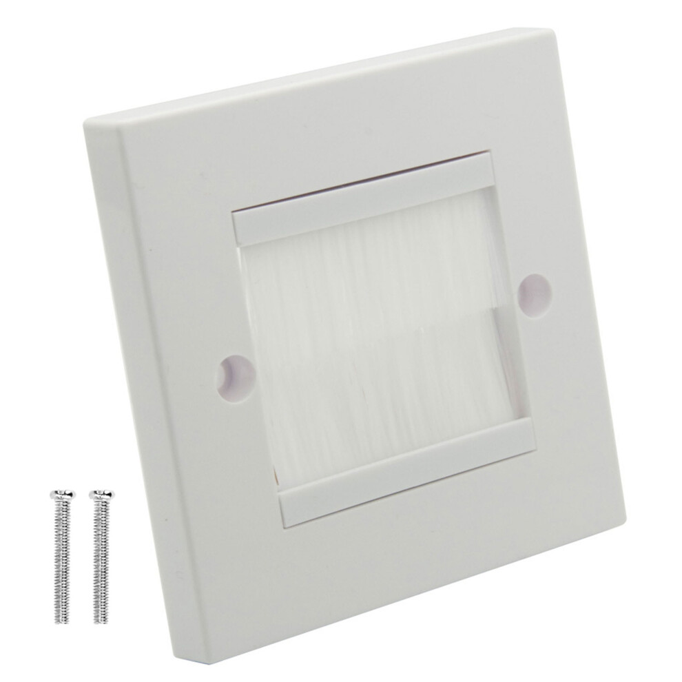 Brush Wall Plate Port Insert Cover Single Gang Bristles Brush 7732000546822