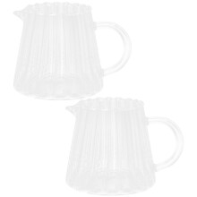 2Stk Transparenter Milchkännchen Mit Tülle Für