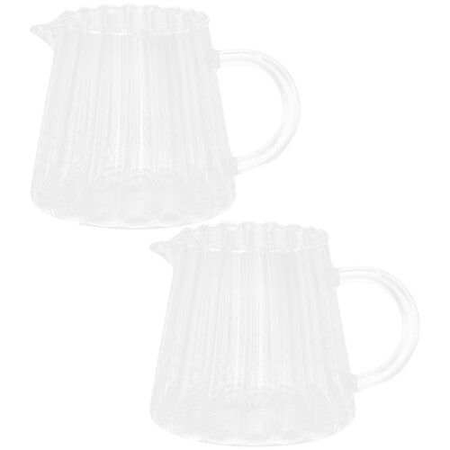 2Stk Transparenter Milchkännchen Mit Tülle Für
