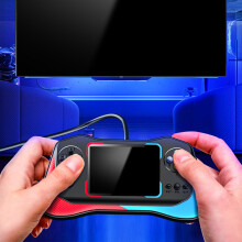 Mini Handheld Game Console with 500 Games 3.5in HD Screen Red Blue