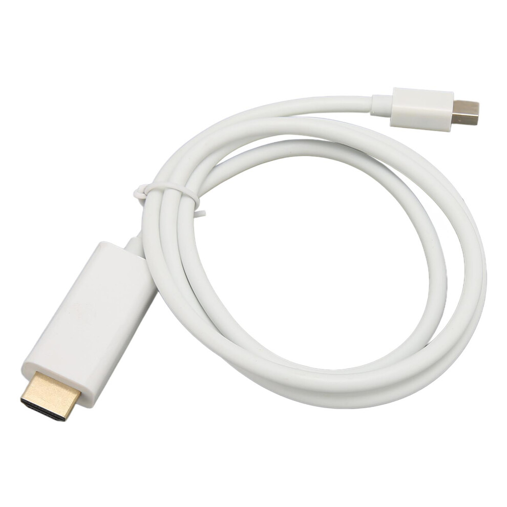 Mini Displayport To Hdmi Adapter Cable 1M 3.3Ft For Hdtv Projector White 9391368946781