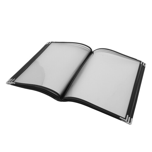Raccoglitore Menù PVC Trasparente A4 Con Copertina Similpelle