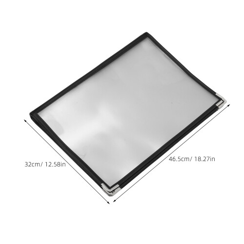 Raccoglitore Menù PVC Trasparente A4 Con Copertina Similpelle 2