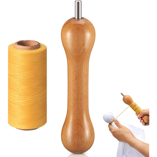 For DIY For White Waxed Thread Kit Compatible For Tie Dye Tools- 2 Pieces Set Featuring 1 Winding SiPuller Device