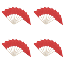 400 Stücke Solide rote Zahnstocher-Flaggen Kleine Mini-Schlichte rote Stick-Cupcake-Topper Flaggen DIY-Dekoration