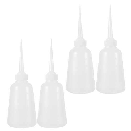 4Pièces Flacons Doseurs En Pet 300Ml Avec Embout Précis