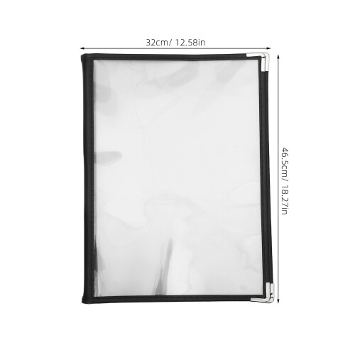 Raccoglitore Menù PVC Trasparente A4 Con Copertina Similpelle 1