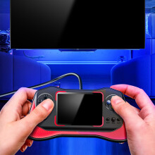 Handheld Game Console 3.5in HD Screen 500 Games Retro Kids Adults Red