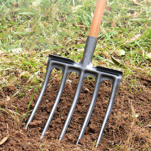 Versatile 4 Tine Spading Fork Strong High Carbon Steel Construction